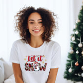 Laisser neiger" Mignonne T-shirt femme Snowman