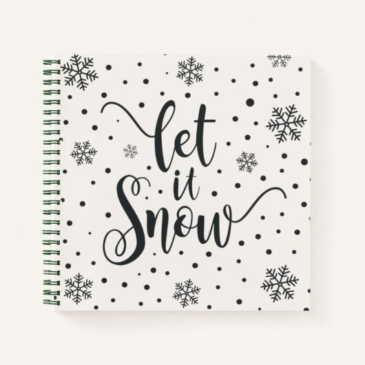 Laisser neiger Noël Calligraphie | CARNET (Devant)