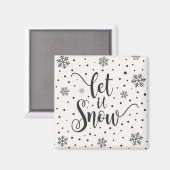 Laisser neiger Noël Calligraphie | Magnet (Recto/Verso)