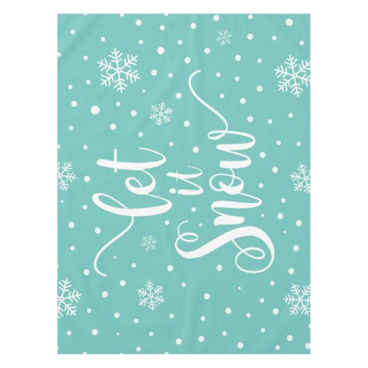 Laisser neiger Noël Calligraphie | Nappe (Devant)
