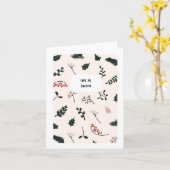 Laisser neiger Noël carte (Fleur jaune)