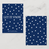 Laisser neiger Noël Mini Carte Note (Devant / Derrière)