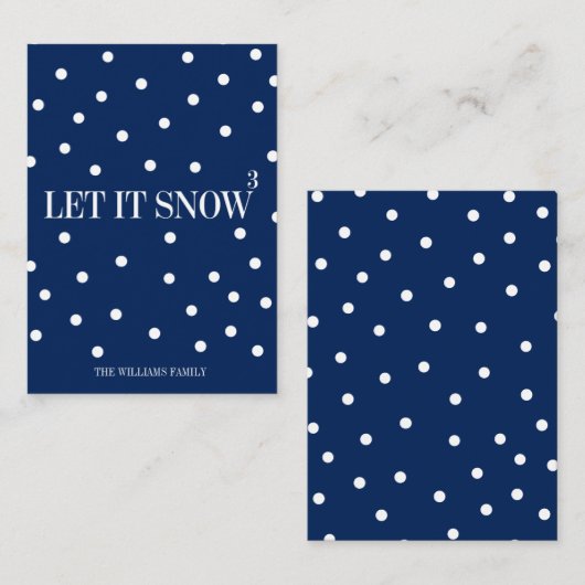 Laisser neiger Noël Mini Carte Note (Devant / Derrière)