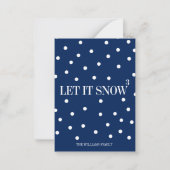 Laisser neiger Noël Mini Carte Note (Devant)