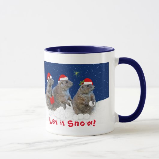 Laisser neiger Noël Mug (Droite)
