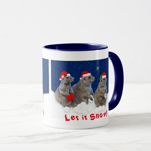 Laisser neiger Noël Mug (Devant droit)