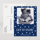 Laisser neiger Noël Photo Carte postale (Devant / Derrière)