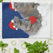 Laisser neiger Noël serviette de cuisine (Plié)