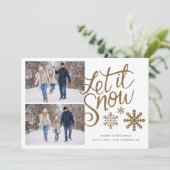 Laisser neiger Noël vacances 2 Carte photo (Debout devant)