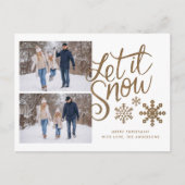 Laisser neiger Noël vacances 2 Carte photo (Devant)