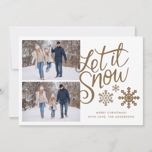 Laisser neiger Noël vacances 2 Carte photo (Devant)