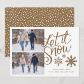 Laisser neiger Noël vacances 2 Carte photo (Devant / Derrière)
