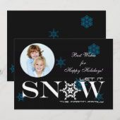 Laisser neiger photo carte de vacances (Devant / Derrière)