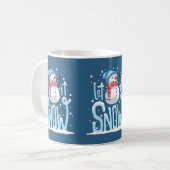 Laisser neiger Snowman café Mug (Devant gauche)