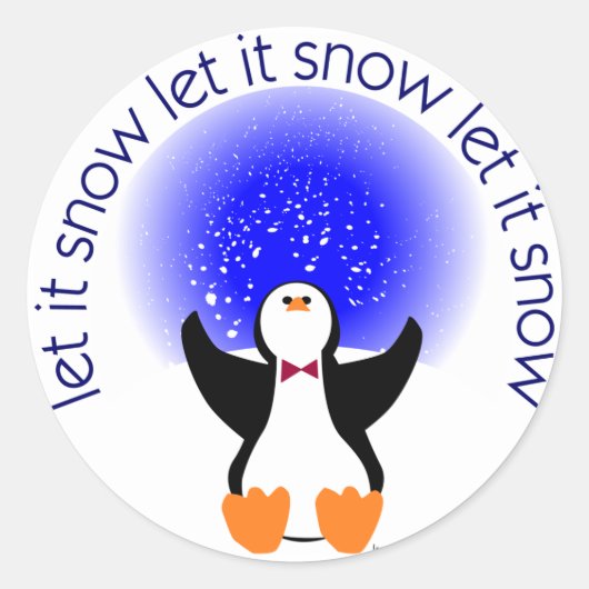 Laisser Pingouin À Neige Sticker (Devant)
