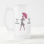 Laisser Pluie Lady Frosted 16 oz Frosted Glass Mug (Gauche)
