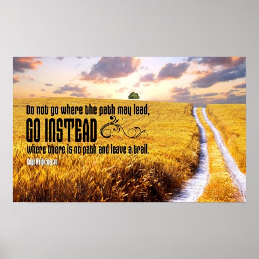 Laisser une affiche motivationnelle de piste (Devant)