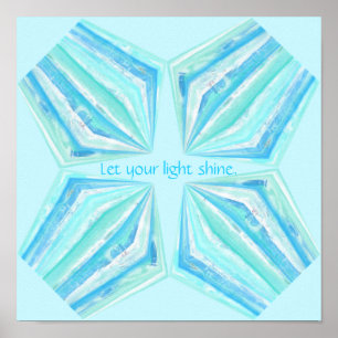 Laissez briller votre affiche de gemmes turquoise