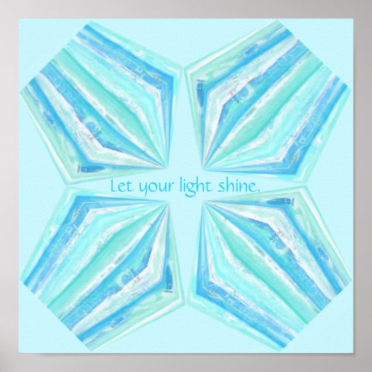 Laissez briller votre affiche de gemmes turquoise  (Devant)