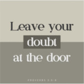 Laissez douter à la porte - Sticker de versets bib (Devant)
