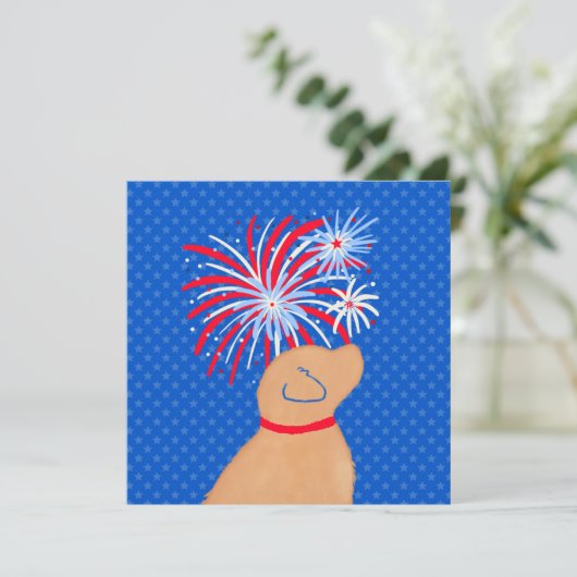 Laissez Freedom Ring Yellow Dog Note Cartes (Debout devant)