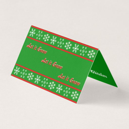 Laissez la carte rouge neige (Front)