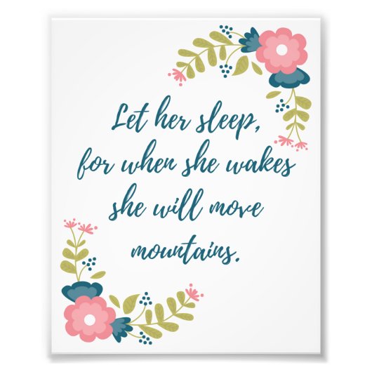 Laissez-la dormir photo 8x10 (Devant)