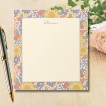 Laissez la joie s'épanouir – Bloc-notes floral ave