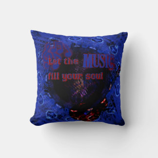 Laissez la musique remplir votre Coussin bleu âme