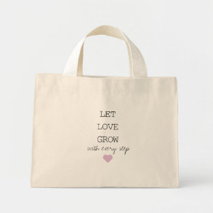 Laissez l'amour grandir à chaque pas sac à main Ca
