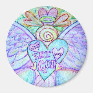 Laissez l'amour laisser Dieu Guardian Angel Magnet