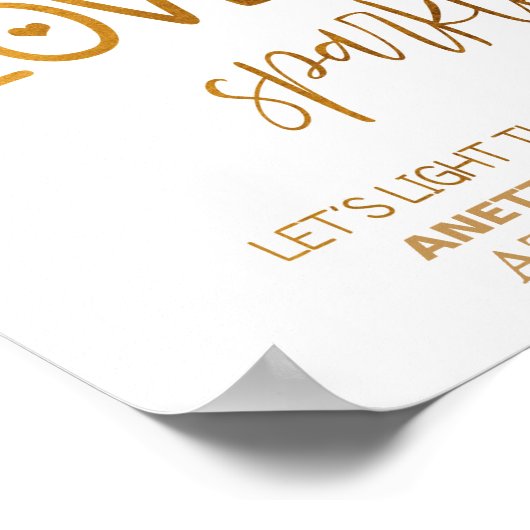 Laissez l'amour scintiller mariage signe affiche 8 (Coin)