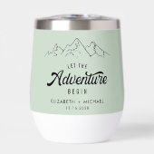 Laissez L'Aventure Commencer Sage Green Mariage (Avant)