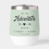 Laissez L'Aventure Commencer Sage Green Mariage (Avant)