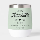 Laissez L'Aventure Commencer Sage Green Mariage (Arrière)