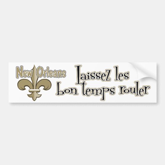 Laissez le bon temps rouler bumpersticker (Voorkant)