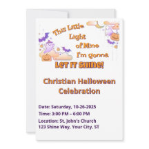 Laissez-le briller Christian Halloween Invitation