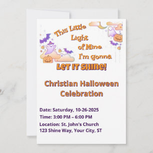 Laissez-le briller Christian Halloween Invitation