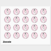 Laissez-le neige Snowman rose Stickers de Noël (Feuille)