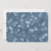 Laissez-le neige Wintry Blue Bokeh Carte photo (Dos)