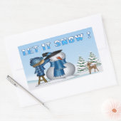Laissez-le neiger Stickers Rectangle Stickers (Enveloppe)