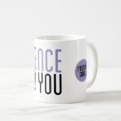 "Laissez le silence vous parler" la tasse (Devant droit)