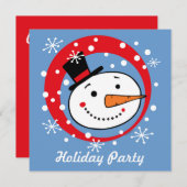 Laissez-le Snowman sur mesure Invitation de vacanc (Devant / Derrière)