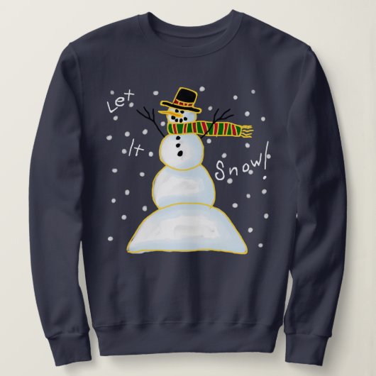 Laissez-le Sweatshirt de Noël des neigeurs (Design devant)
