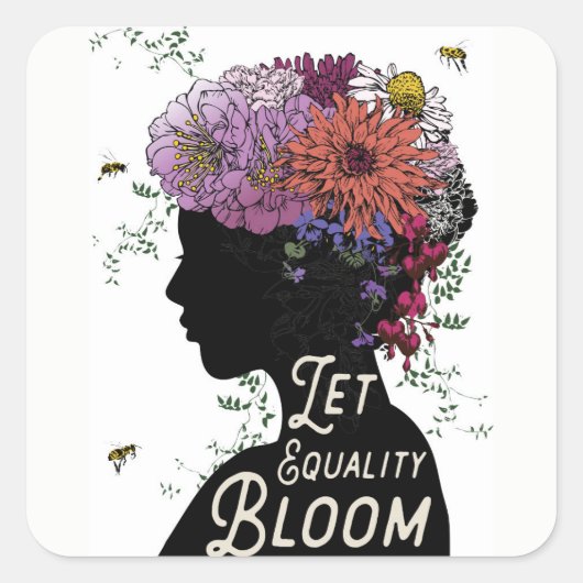 Laissez les autocollants Equality Bloom (Devant)