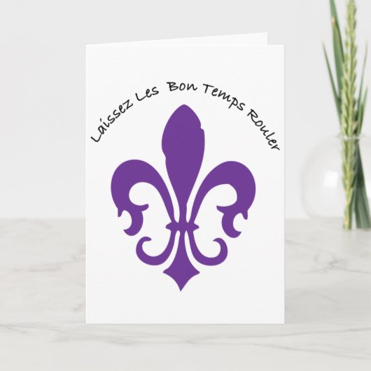 Laissez les bon temps rouler kaart (Voorkant)