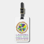 Laissez Les Bon Temps Rouler Mardi Gras King Cake Bagagelabel (Voorkant verticaal)
