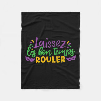 Laissez Les Bon Temps Rouler Mardi Gras Party Kost Fleece Deken