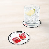 Laissez les Bon Temps Rouler met Initialen Ronde Kartonnen Onderzetter (Insitu)