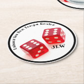 Laissez les Bon Temps Rouler met Initialen Ronde Kartonnen Onderzetter (Gebogen)